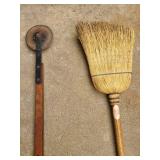 Vintage Planet Jr. No. 2 edger and a corn broom