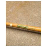 Green Thumb manual lawn edger and a corn broom