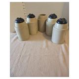 Stone fruit jars dated 1892, one is missing a lid