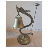 Vintage Asian Dragon Bell, other bells with one having jade handle