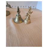 Vintage Asian Dragon Bell, other bells with one having jade handle