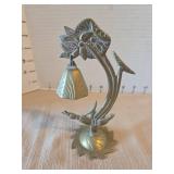 Vintage Brass Floral Bell Chime Ornaments
