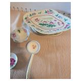Vintage hand-painted Japanese porcelain pieces and more