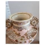 Antique Satsuma-style vase 10.5in tall, Venus de Milo figurine by ABCO, 10in tall. Both pieces have cracks.