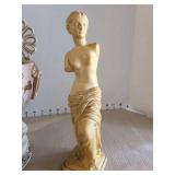 Antique Satsuma-style vase 10.5in tall, Venus de Milo figurine by ABCO, 10in tall. Both pieces have cracks.