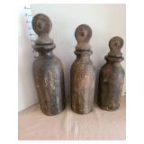 Clay home decor, tallest is 17in