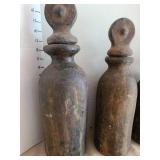 Clay home decor, tallest is 17in