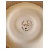 Universal Ballerina Pink Rose Dinnerware Set, 3 pieces have chips