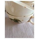 Universal Ballerina Pink Rose Dinnerware Set, 3 pieces have chips