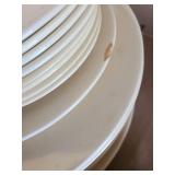 Universal Ballerina Pink Rose Dinnerware Set, 3 pieces have chips
