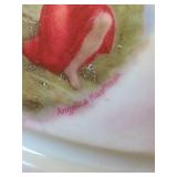 Antique Angelica Kauffman signed handpainted cup, very, very old, opaque white glass vanity tray, more