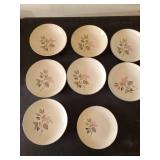 Mid-Century Warranted 22K floral pattern 6 dishes, 1 salad plate