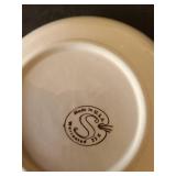 Mid-Century Warranted 22K floral pattern 6 dishes, 1 salad plate