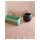Mid-Century Touche ceramic planter and others