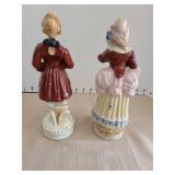 Japanese Colonial style porcelain figurines made in Japan, 9in tall