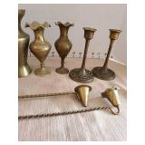 Brass vases, candle holders, more.
