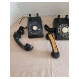 Vintage Western Electric 500 Rotary Desk Phones - Set of 2