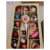 Vintage Shiny Brite Christmas ornaments and others
