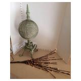 Metal home decor 24in tall, lighted stems 36in tall