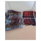 Two plaid stadium throws