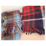 Two plaid stadium throws