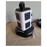 Lanshion 8-Outlet Tower Surge Protector with USB Ports