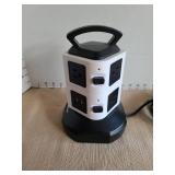 Lanshion 8-Outlet Tower Surge Protector with USB Ports