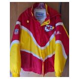 Kansas City Chiefs coat and button-up shirt, both size L
