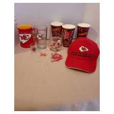 KC Chiefs mug, shot glass, cap, cups, keychain, pin