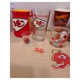 KC Chiefs mug, shot glass, cap, cups, keychain, pin