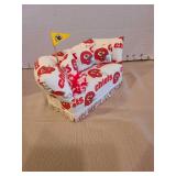 KC Chiefs throw blanket, small rug, brick sofa-style doorstop