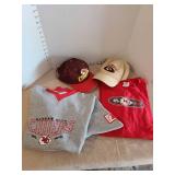 KC Chiefs sweatshirt M,  T-shirt XL, two caps
