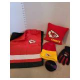 KC Chiefs rain poncho, stocking cap, pillow, more