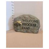 Welcome Shockers Fans resin sand-filled rock