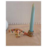 Vintage Southwest Decor Set - Wedding vase and Native American candle holder