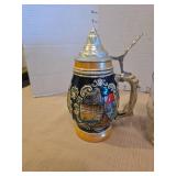 Vintage Beer Stein Collection with Budweiser Clydesdale Mug