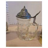 Vintage Beer Stein Collection with Budweiser Clydesdale Mug