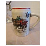 Vintage Beer Stein Collection with Budweiser Clydesdale Mug