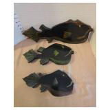 Hand-Painted Wooden Fish Wall Decor Set