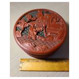 Rare Chinese red cinnabar lacquer box, 18th/19th century