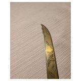 Antique Japanese brass page-turner, 9.75in long