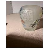 Vintage Chinese hand painted eggs and vase using reverse/inside painting technique