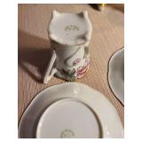 Beautiful antique Nippon chocolate pot pitcher with lid, cups, saucers, excellent condition
