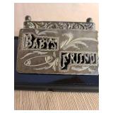 Ornate silver baby pin case