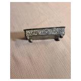 Ornate silver baby pin case