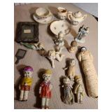 Vintage and antique porcelain, bisque, china pieces.