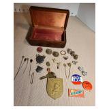 1950s Collectibles Lot with Burda Jewelry Box