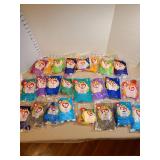 TY Beanie Babies in packages, two sets 1-12