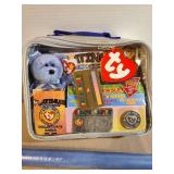TY Beanie Babies membership case unopened, membership kit, wrapping paper, also unopened, and more