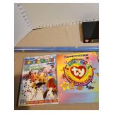 TY Beanie Babies membership case unopened, membership kit, wrapping paper, also unopened, and more